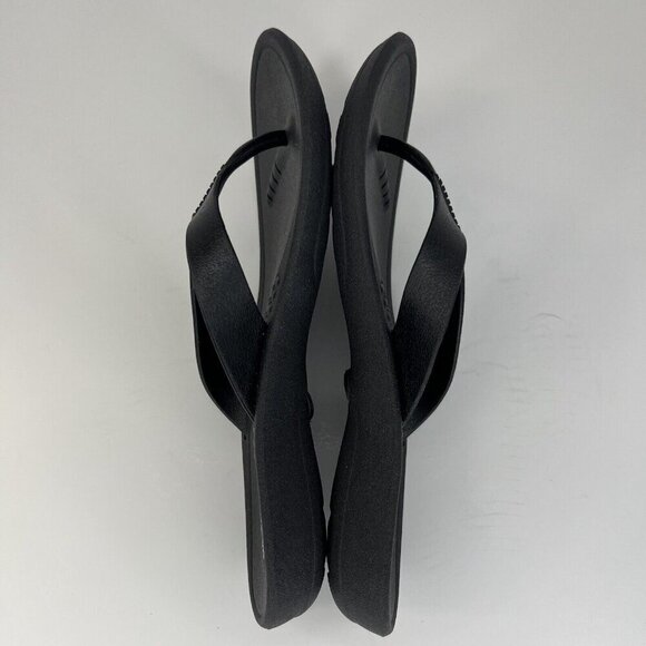 New Okabashi Maui Black Classic Contour Sole FlipFlop Beach Sandals Size Medium - Picture 6 of 9